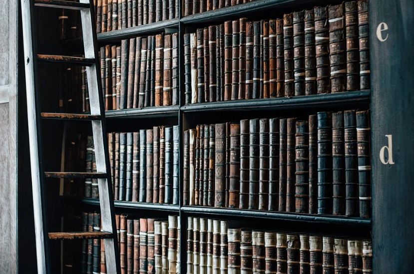 large bookshelves