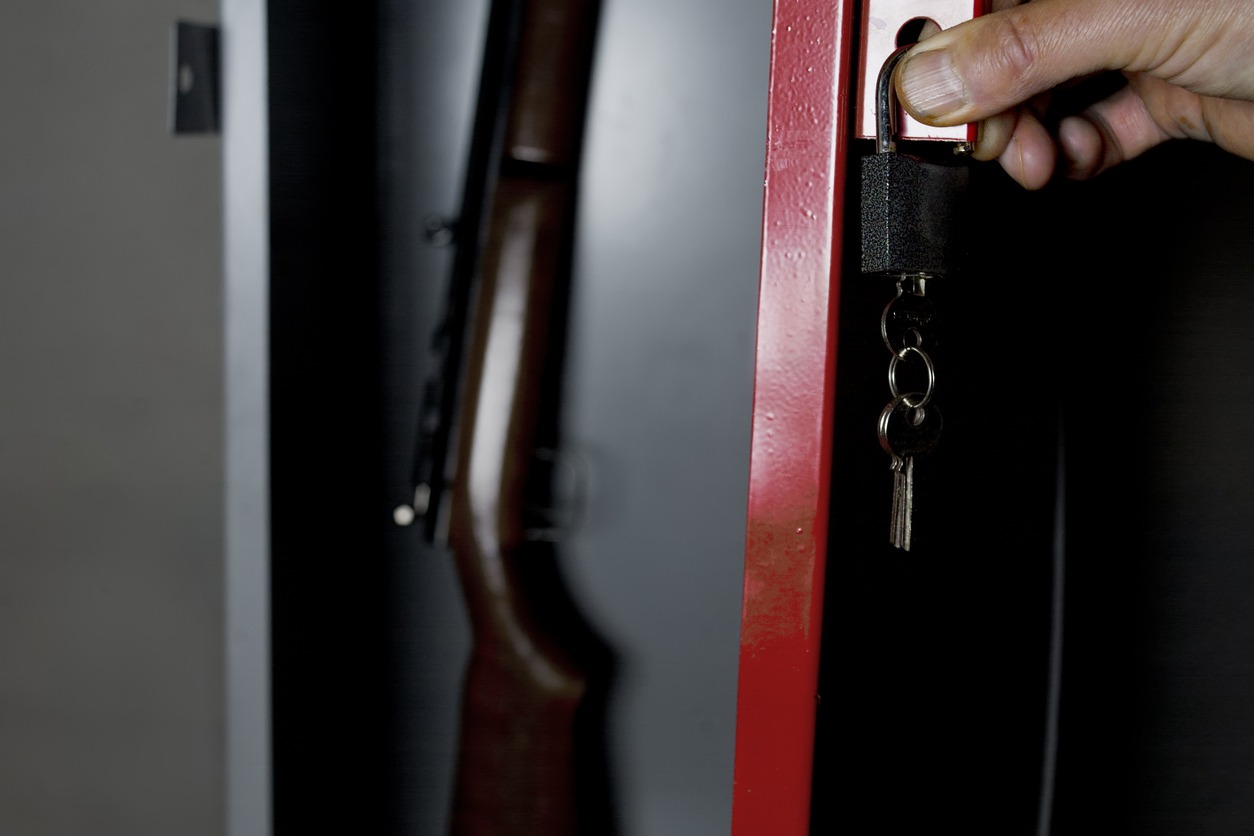 Keeping-a-gun-inside-a-storage-box