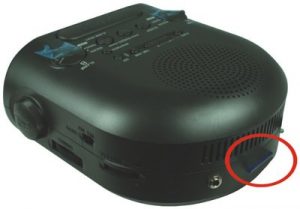 Back of the Alarm Clock Nanny Camera Rental
