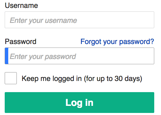 A-username-and-password-field