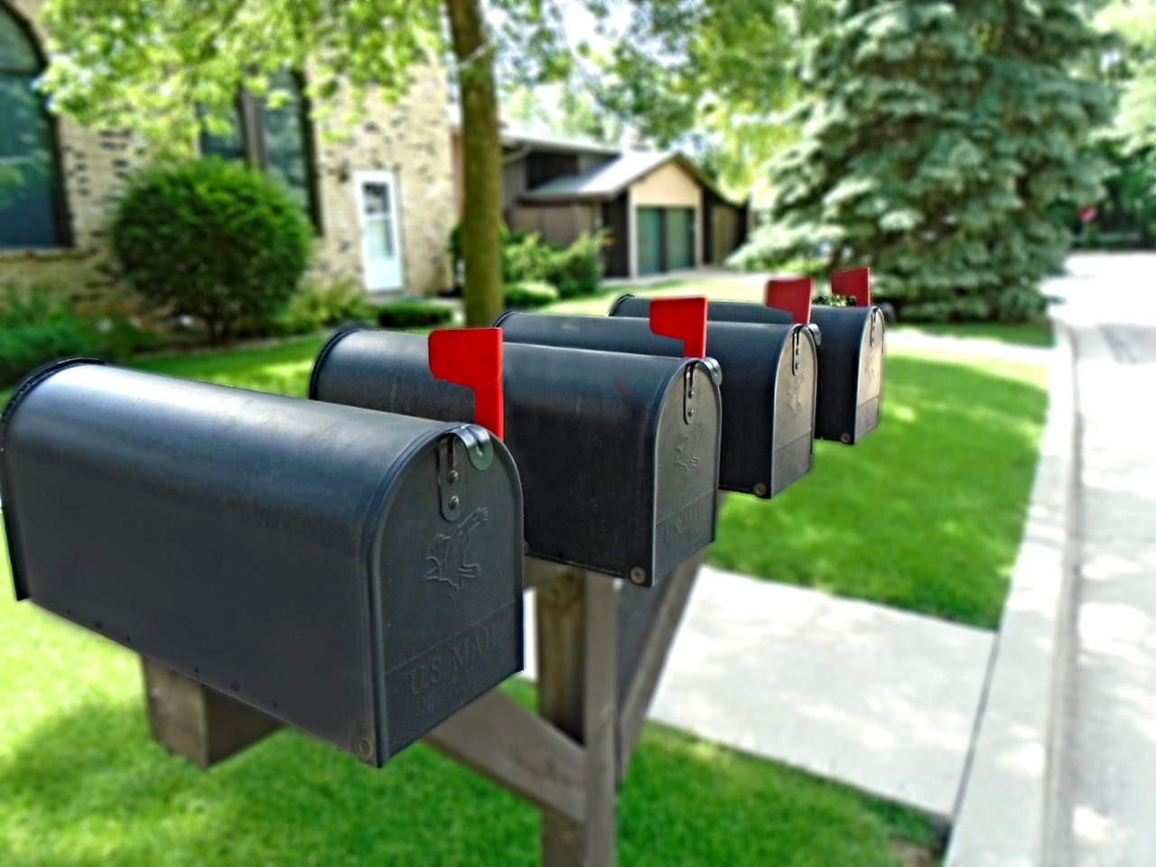 mailboxes in the suburbs